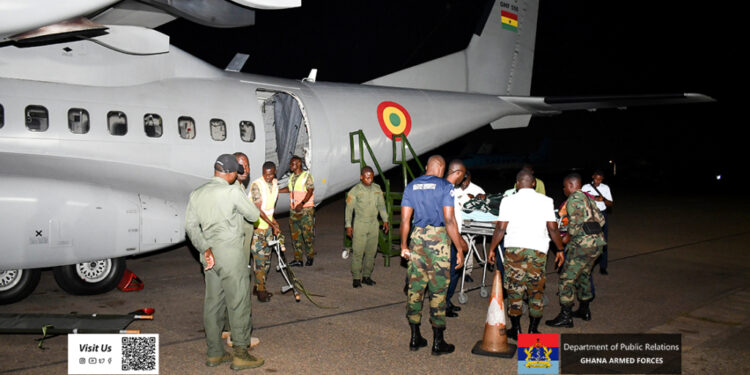 The Ghana Armed Forces (GAF) has successfully evacuated three Ghanaian traders who were injured in a deadly terrorist attack in Burkina Faso that claimed the lives of eight Ghanaian tomato traders.